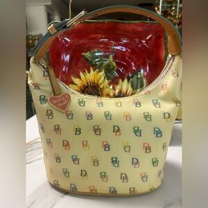 Dooney & Bourke Cream Multicolor Monogram Shoulder Bag